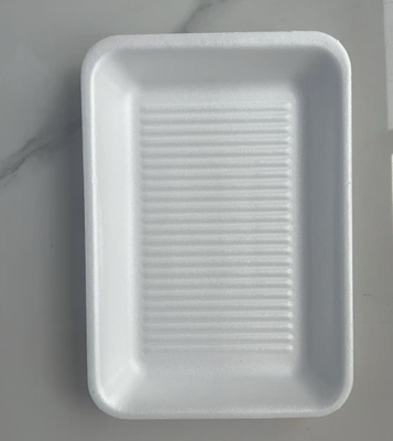 Süpermarketlerde taze ürünler için tek kullanımlık siyah plastik paletler sebze ve meyve için gıda sınıfı dikdörtgen tek kullanımlık tabaklar