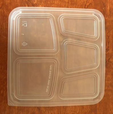 Fast food boxes, 5-grid PP disposable fast food boxes, 5-grid PP fast food boxes, 5-grid fast food containers