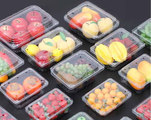 Single-use dried fruit packaging box, plastic transparent sweet potato dried nut box, supermarket takeout sealed box, food packaging box