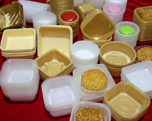 Gıda Ambalajı için Özel Baskılı Çevre Dostu Şeffaf Macaron Plastik Tepsi