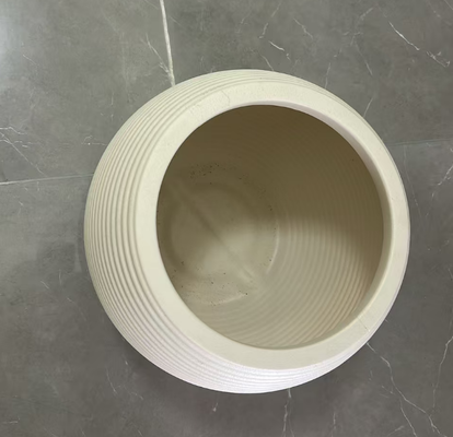 HDPE Nordic Morandi Rengi, büyük kapasiteli iç ve dış kullanım için elle boyanmış renkli glaze ile seramik benzeri bir çiçek küpü