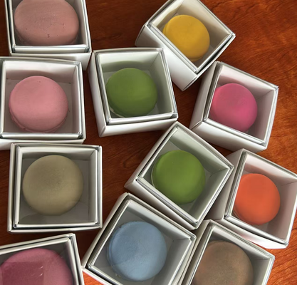 Gıda Ambalajı için Özel Baskılı Çevre Dostu Şeffaf Macaron Plastik Tepsi