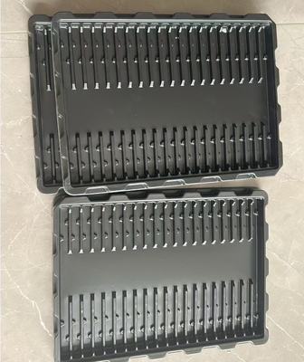 Customized Black PS Anti-static Blister Tray for Electronic Components and Lithium Batteries