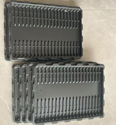 Customized Black PS Anti-static Blister Tray for Electronic Components and Lithium Batteries
