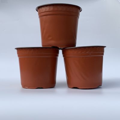 Yumuşak Kalınlaştırılmış Kenar PP 3 Galon Plastik Saksılar Alt Drenaj