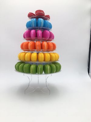 Temiz Macaron Ekran Kulesi Şeffaf Geri Dönüştürülebilir Plastik Düğün Partisi İçin 10 Katman