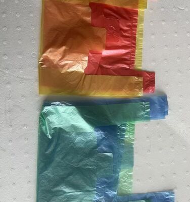 Süpermarketler için yüksek darbe direnci ve özelleştirilmiş logolu geri dönüştürülebilir HDPE alışveriş torbaları