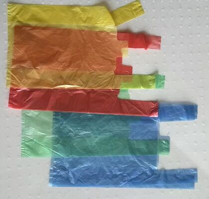 Süpermarketler için yüksek darbe direnci olan özel geri dönüştürülebilir HDPE alışveriş torbası