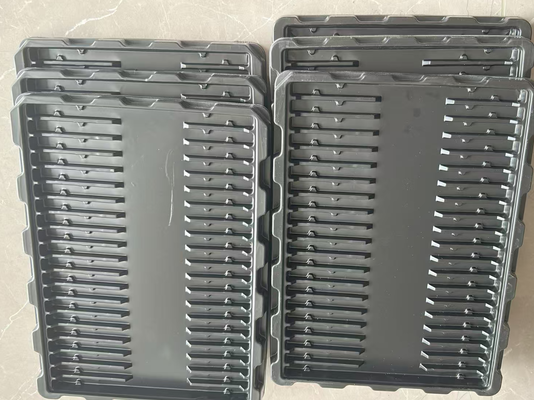 Toptan Siyah PS 30-ızgaralı 60*41*15 Antistatik Blister Tepsi PCB Devre Kartları Paketleme İçin
